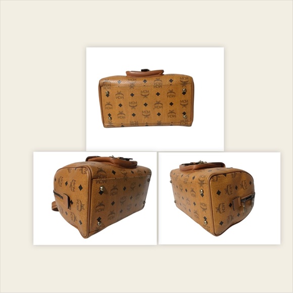 Authentic MCM Cognac Logo Satchel - Picture 13 of 16